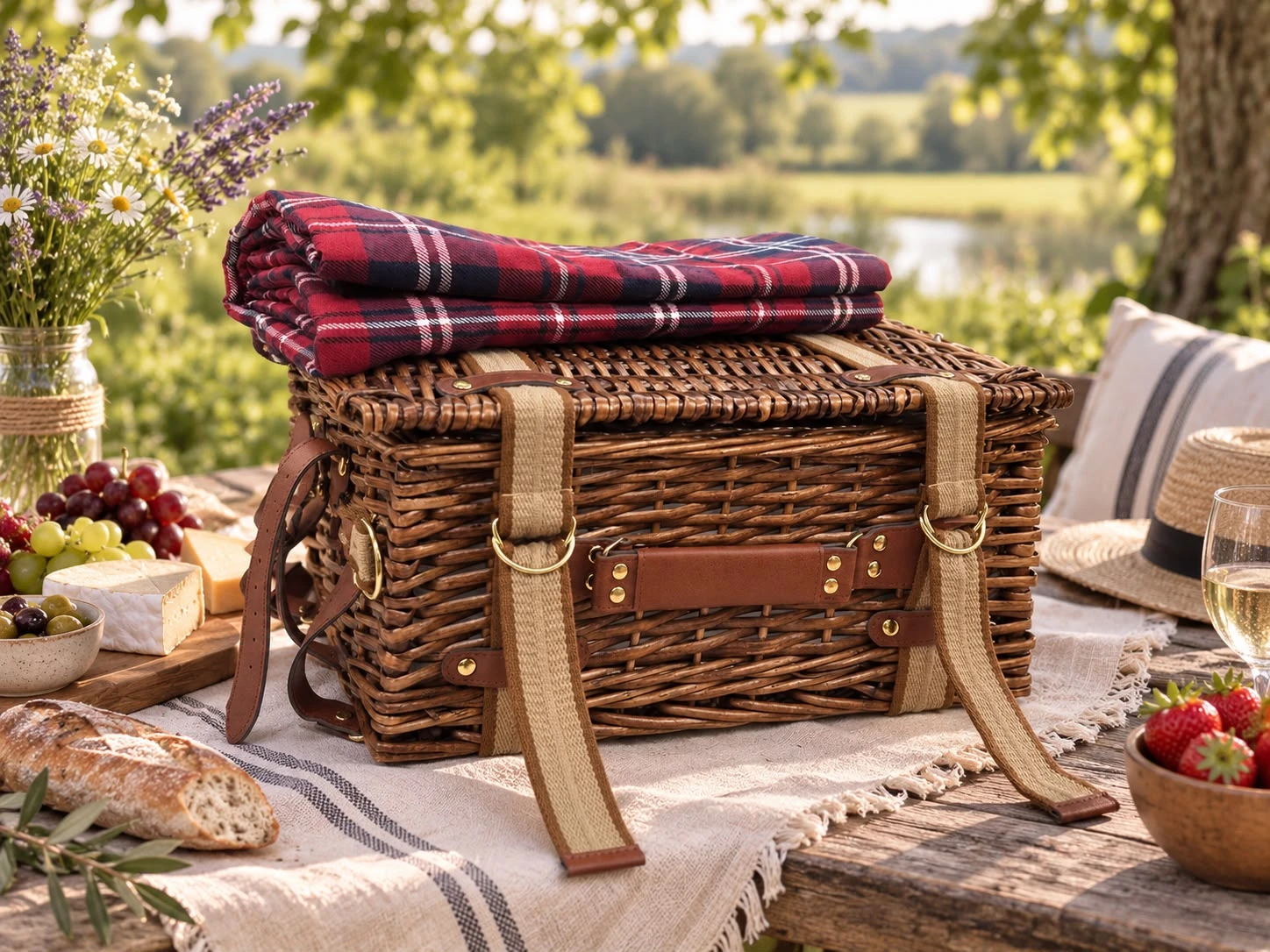Canasta Picnic Roja - Image 2