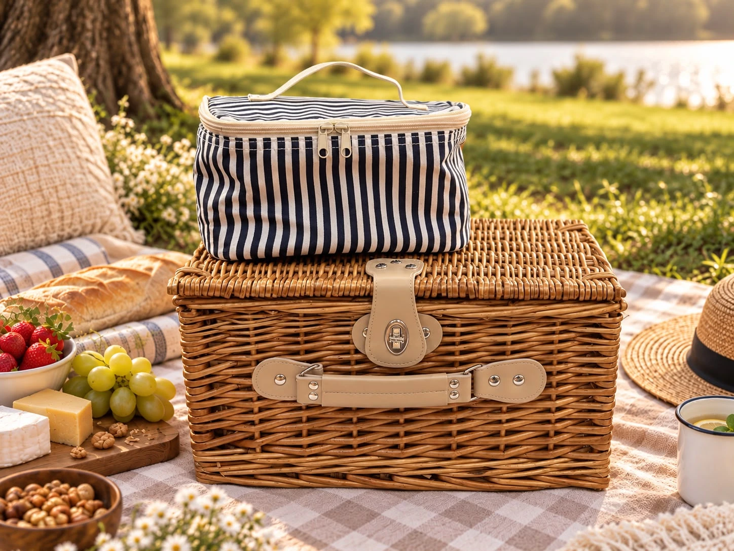 Canasta Picnic Azul - Image 2