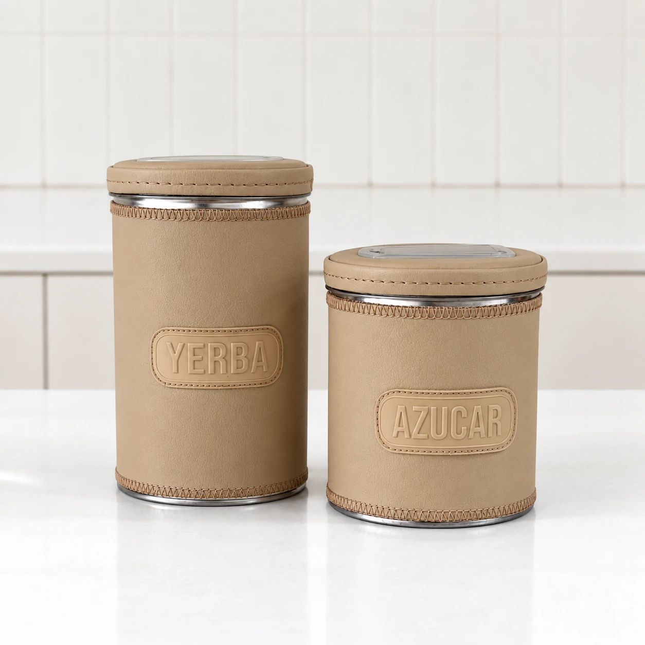 Latas yerbera y azucarera