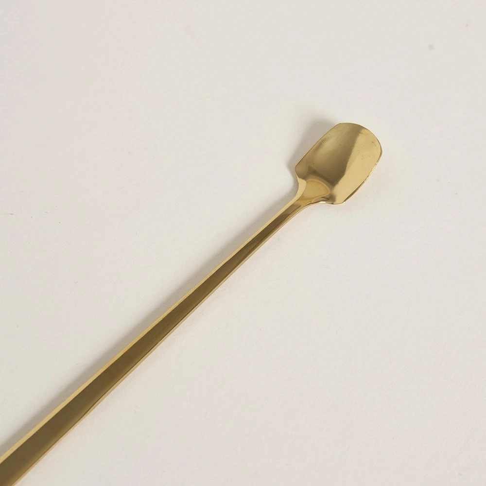 Set x 6 cucharas de acero dorado - Image 2