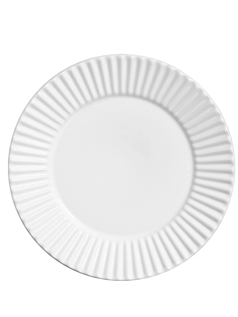 Set x6 Platos Playo Cerámica Plissé Blanco 6 Piezas 26 cm - Image 4