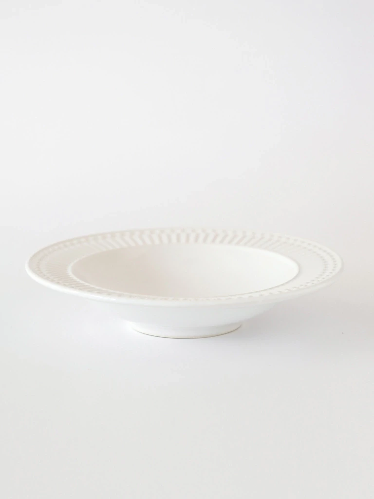 Plato Hondo Cerámica 22 cm Roma Blanco x6 - Image 2