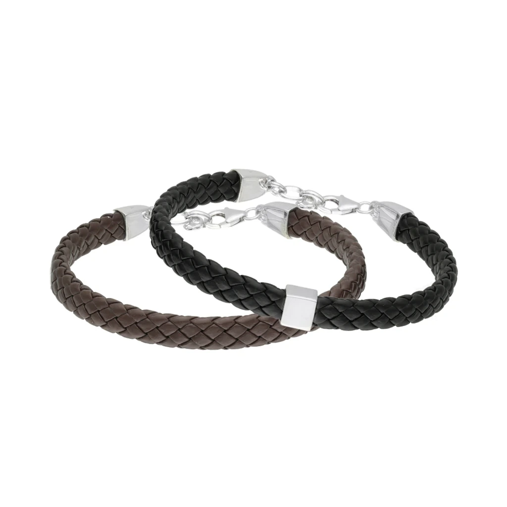 Pulsera Hombre Simil Cuero + Dije - Image 3