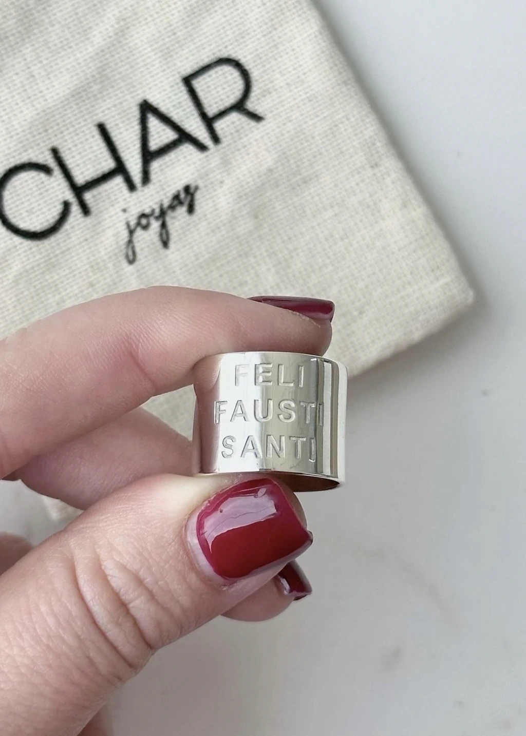 Anillo Tubo Grabado