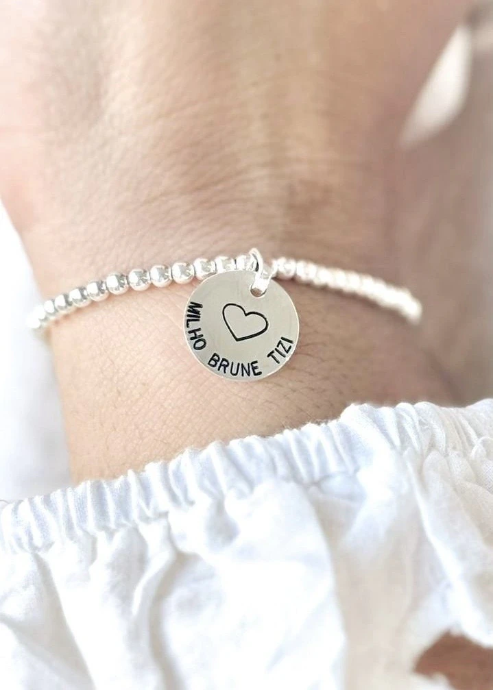Pulsera Bolitas + Medalla
