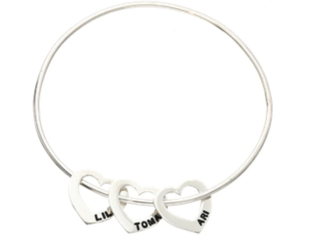 Pulsera Esclava con Dijes Corazón - Image 2