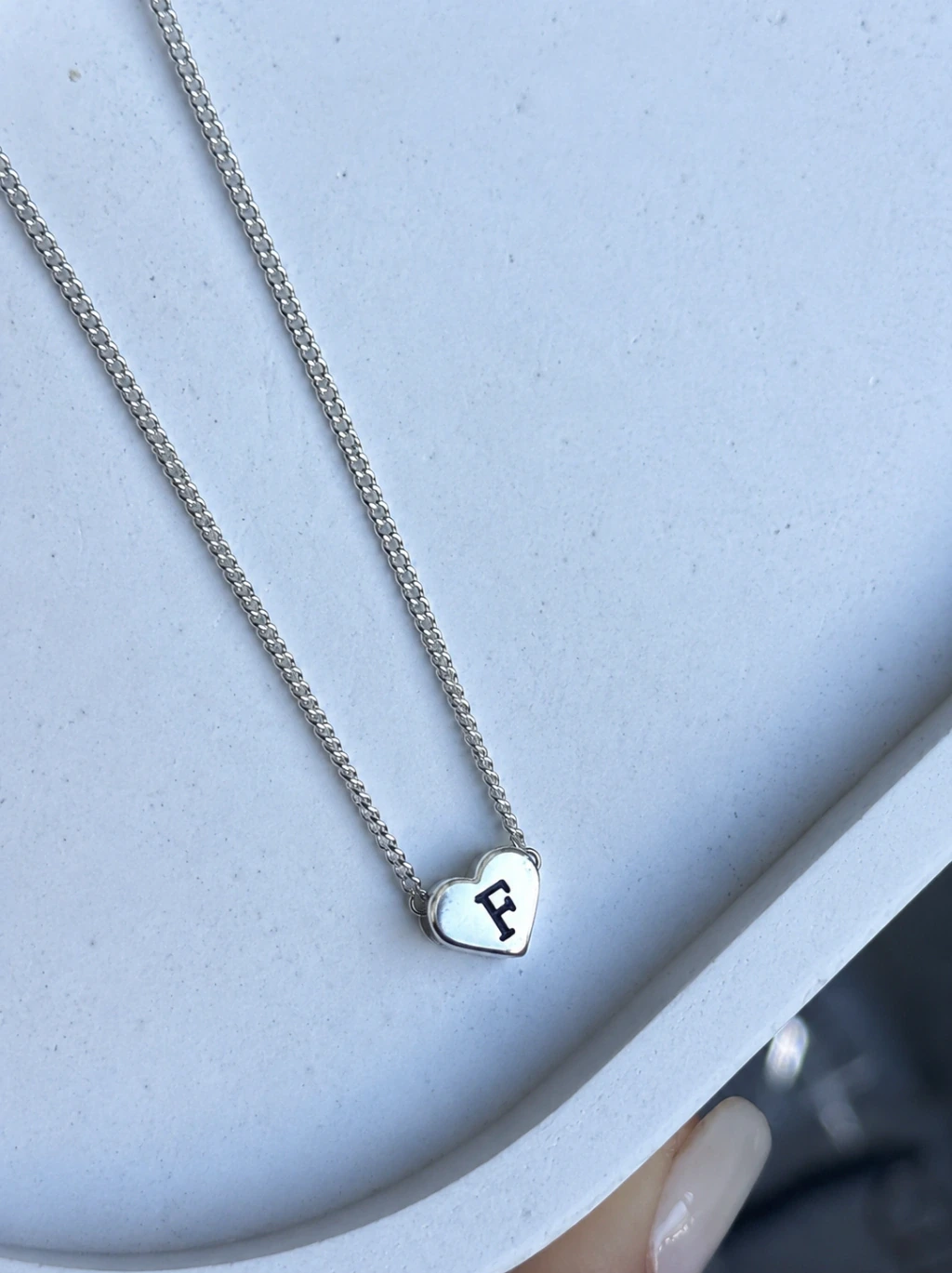 Collar + Dije corazon Grabado