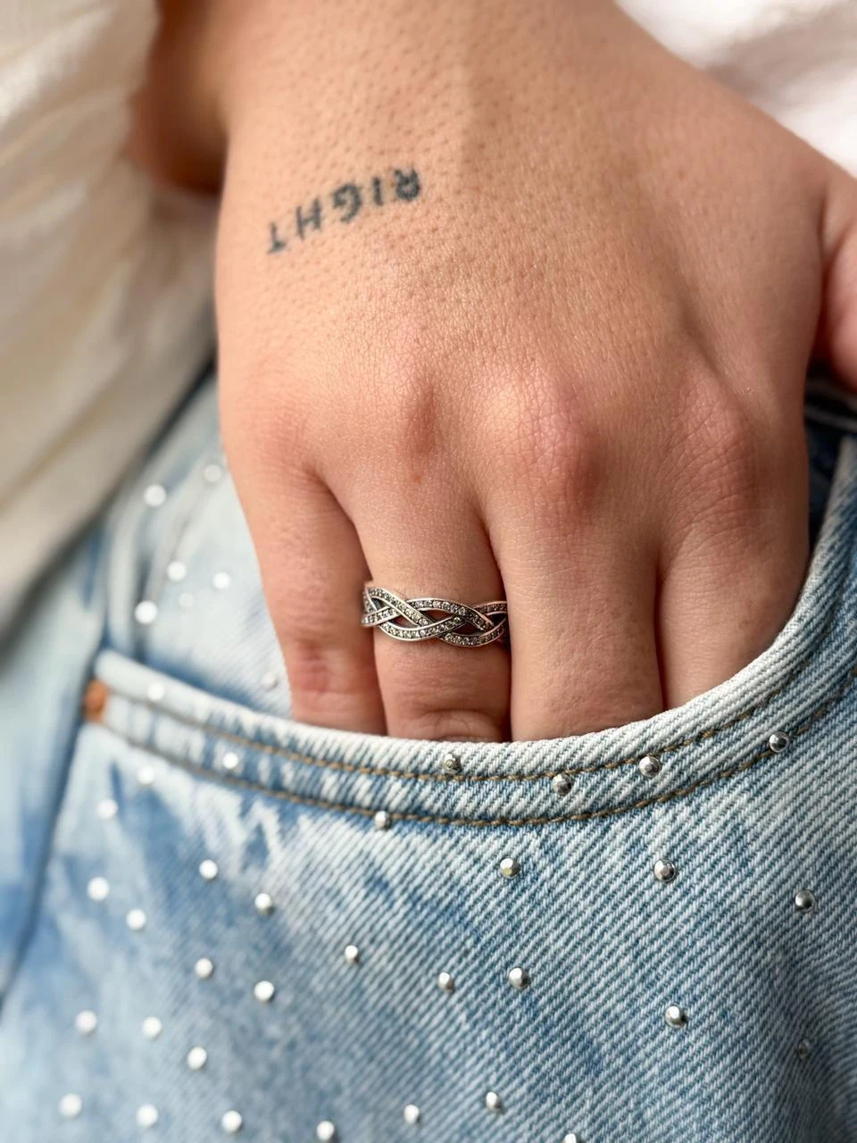 Anillo Trenzado Tipo Pand